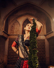 Women’s Red Gujarati Garba Lehenga Choli For Women