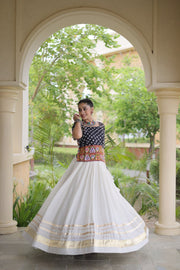 Women’s Cotton Gota Work Lehenga Choli Set, Full Stitched