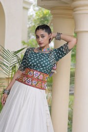 Women’s Cotton Gota Work Lehenga Choli Set, Full Stitched