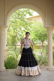Women’s Rayon Lehenga with Kutchi Work Blouse