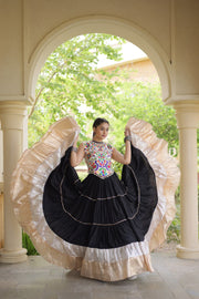 Women’s Rayon Lehenga with Kutchi Work Blouse