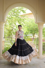 Women’s Rayon Lehenga with Kutchi Work Blouse
