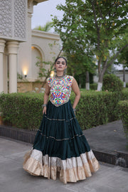 Women’s Rayon Lehenga with Kutchi Work Blouse