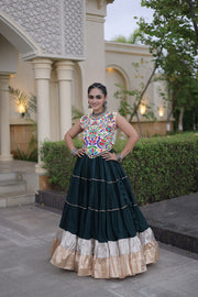 Women’s Rayon Lehenga with Kutchi Work Blouse