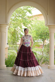 Women’s Rayon Lehenga with Kutchi Work Blouse