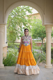 Women’s Rayon Lehenga with Kutchi Work Blouse