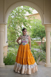 Women’s Rayon Lehenga with Kutchi Work Blouse