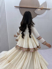 Women’s Cotton Anarkali Lehenga Set with Traditional Embroidered Work