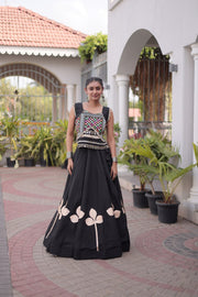 Women’s Mirror work Ethnic Embroidered Lehenga Choli Set