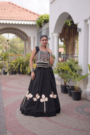 Women’s Mirror work Ethnic Embroidered Lehenga Choli Set