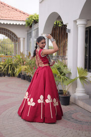 Women’s Mirror work Ethnic Embroidered Lehenga Choli Set