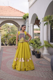 Women’s Mirror work Ethnic Embroidered Lehenga Choli Set