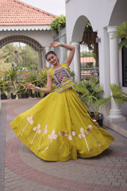 Women’s Mirror work Ethnic Embroidered Lehenga Choli Set