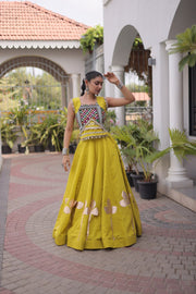Women’s Mirror work Ethnic Embroidered Lehenga Choli Set