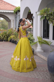 Women’s Mirror work Ethnic Embroidered Lehenga Choli Set