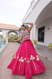 Women’s Mirror work Ethnic Embroidered Lehenga Choli Set