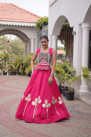 Women’s Mirror work Ethnic Embroidered Lehenga Choli Set