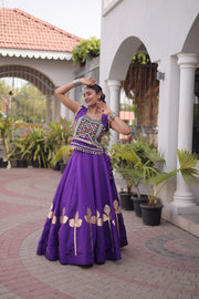 Women’s Mirror work Ethnic Embroidered Lehenga Choli Set