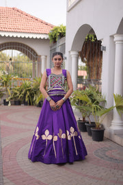Women’s Mirror work Ethnic Embroidered Lehenga Choli Set