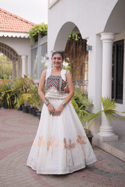 Women’s Mirror work Ethnic Embroidered Lehenga Choli Set