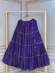 Women’s Kora Cotton 12 Meter Flared Frill Lehenga