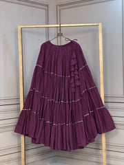 Women’s Kora Cotton 12 Meter Flared Frill Lehenga