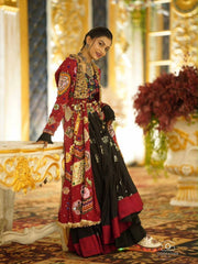 Women’s Gujarati Navratri Chaniya Choli with Canvas Patta & Fancy Lace Strug
