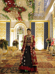 Women’s Gujarati Navratri Chaniya Choli with Canvas Patta & Fancy Lace Strug