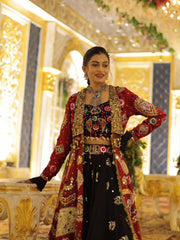 Women’s Gujarati Navratri Chaniya Choli with Canvas Patta & Fancy Lace Strug