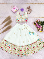Girls Embroidered Lehenga Choli with Dupatta | Georgette Kids Ethnic Wear