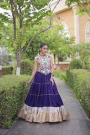 Women’s Rayon Lehenga with Kutchi Work Blouse