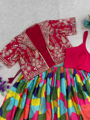 Women’s Multicolor Printed Lehenga Choli Set