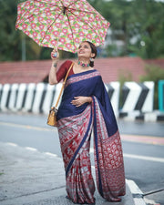 Ready to Wear Crape Silk Saree, Printed Stitched Saree with Decorative Border