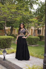 Women’s Anarkali Gown with Embroidered Kutchi Mirror Work