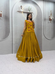 Women’s Black Anarkali Lehenga Choli Set, Traditional Indian Ethnic