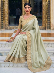 Pastel Pink Kanjivaram Silk Saree – Gold Zari Embroidered Wedding & Bridal Saree