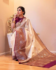 Woven Butti Design, Elegant Indian Saree for Wedding, Festival & Party Wear