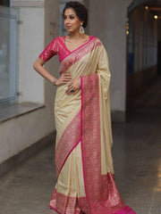Woven Design, Elegant Indian Traditional Saree for Wedding, Festival & Party Wear
