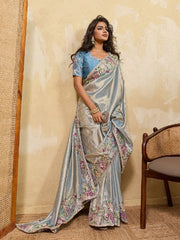 Women Traditional Saree with Matching Blouse for Wedding, Party & Festive Wear