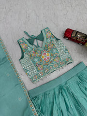 Women’s Floral Heavy Thread & Sequin Work Lehenga Choli with Dupatta