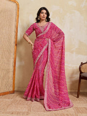 Indian Saree for Women with Embroidered Border and Traditional Pattern