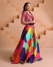 Women’s Multicolor Printed Lehenga Choli Set
