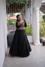 Women’s Ethnic Anarkali Gown Dress with Embroidered Bodice