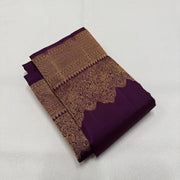 Deep Purple Soft Lichi Silk Saree for Women with All Over Jacquard Work
