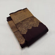 Deep Purple Soft Lichi Silk Saree for Women with All Over Jacquard Work