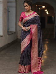 Woven Design, Elegant Indian Traditional Saree for Wedding, Festival & Party Wear