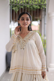 Women’s Lengha Choli with Embroidered Neckline