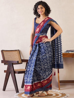 Women’s Ready to Wear Mul Cotton Saree with Pocket For Trdaitional look
