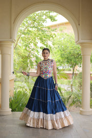 Women’s Rayon Lehenga with Kutchi Work Blouse