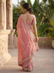 Women’s Floral Embroidered Saree, Designer Wedding & Festive Wear
